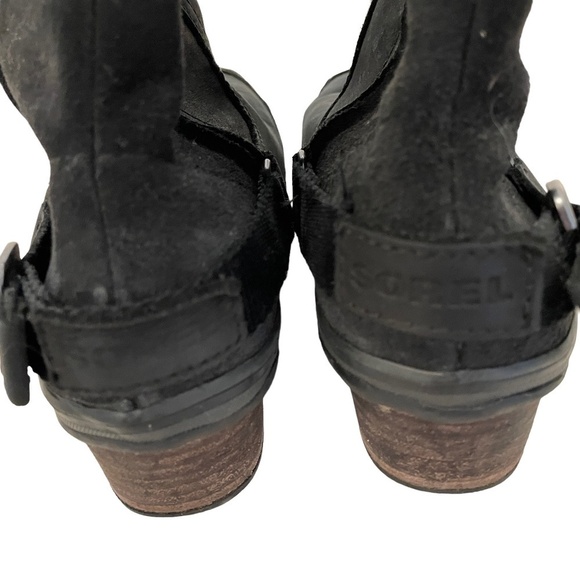 SOREL Black Western Style Leather Slim Boot SZ 6.5 - Picture 15 of 16